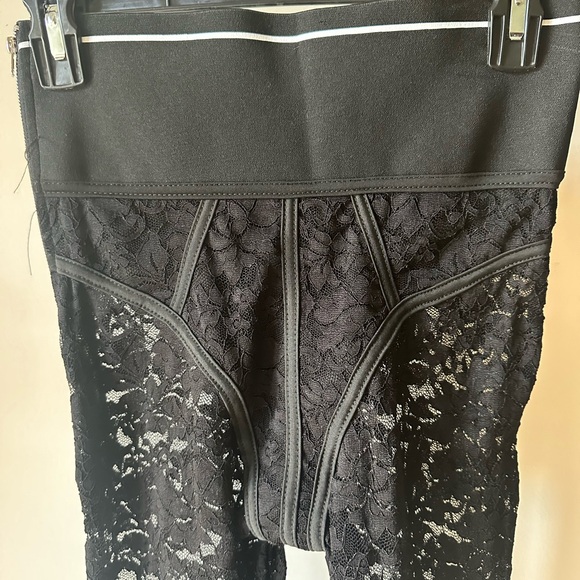 High Waist Skinny Sexy Leggings Lace Trousers Side Zip. Ladies Size S - Picture 4 of 8